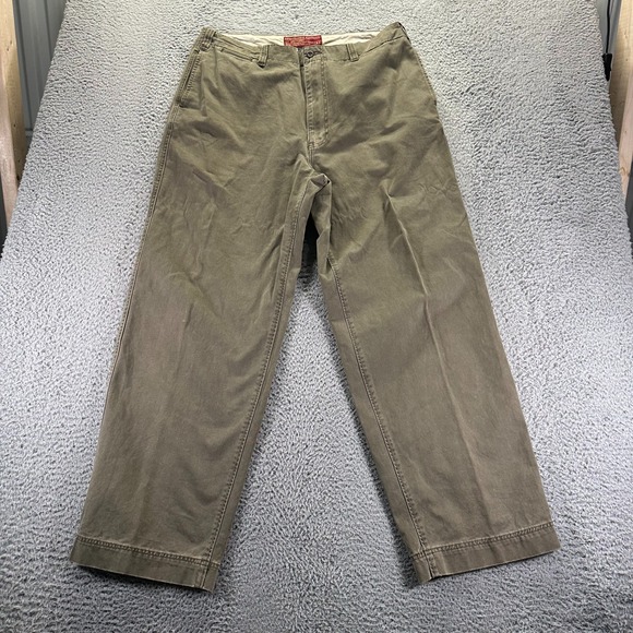 Vintage Abercrombie & Fitch Pant Mens 36x33 Brown Chino Straight Preppy Baggy